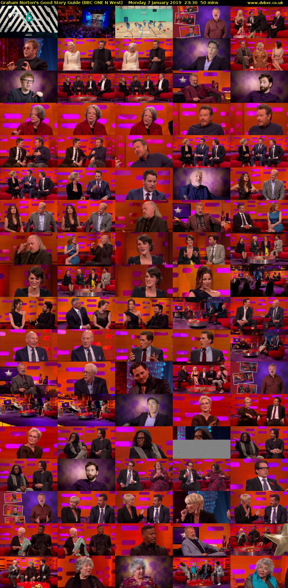 Graham Norton's Good Story Guide (BBC ONE N West) Monday 7 January 2019 23:30 - 00:20