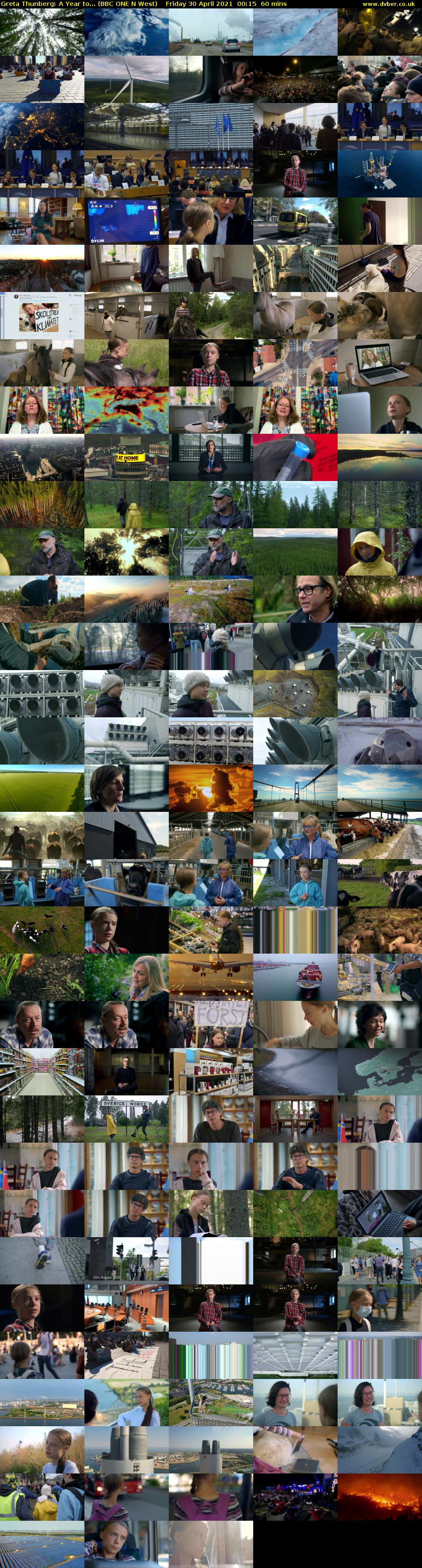 Greta Thunberg: A Year to... (BBC ONE N West) Friday 30 April 2021 00:15 - 01:15