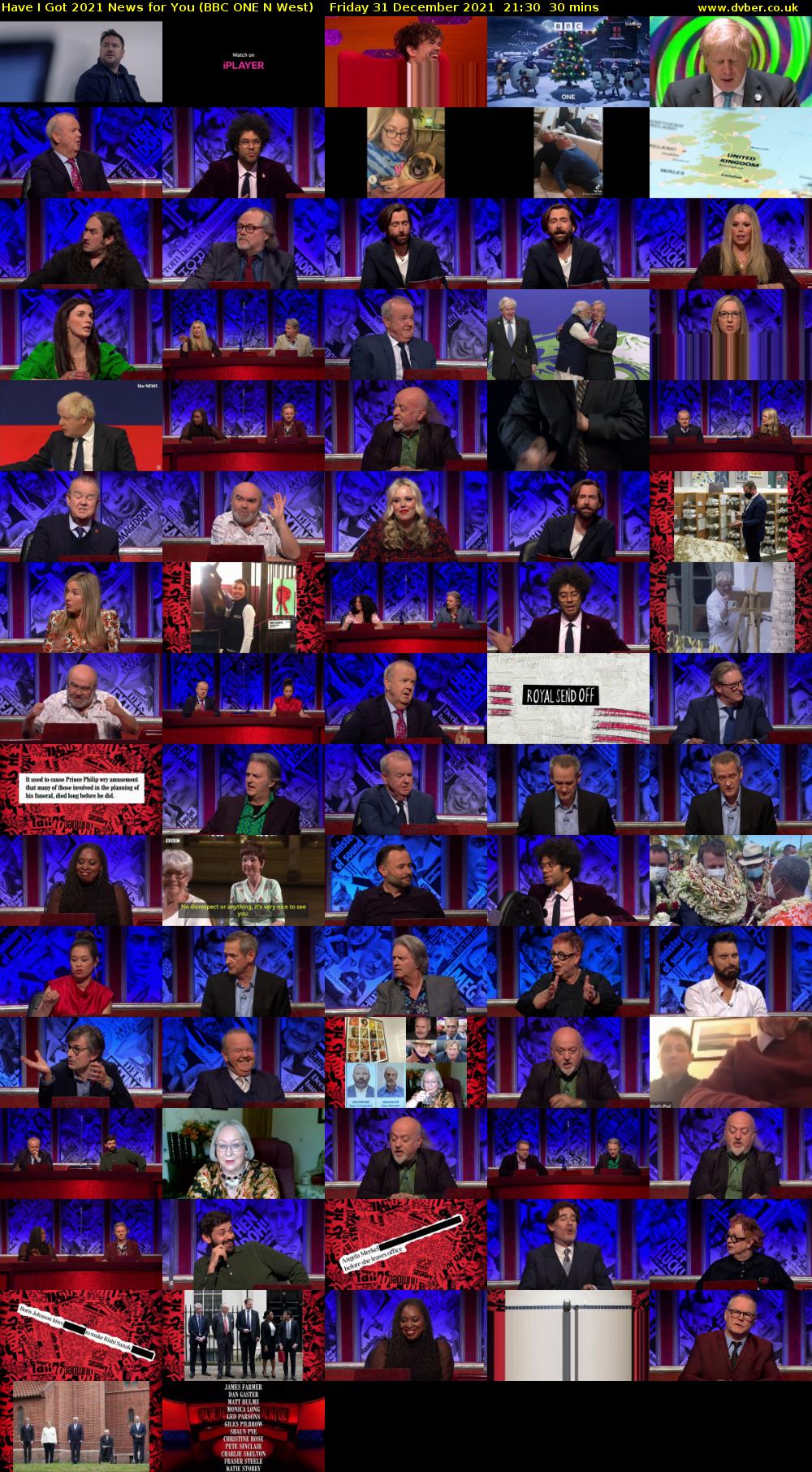 Have I Got 2021 News for You (BBC ONE N West) Friday 31 December 2021 21:30 - 22:00