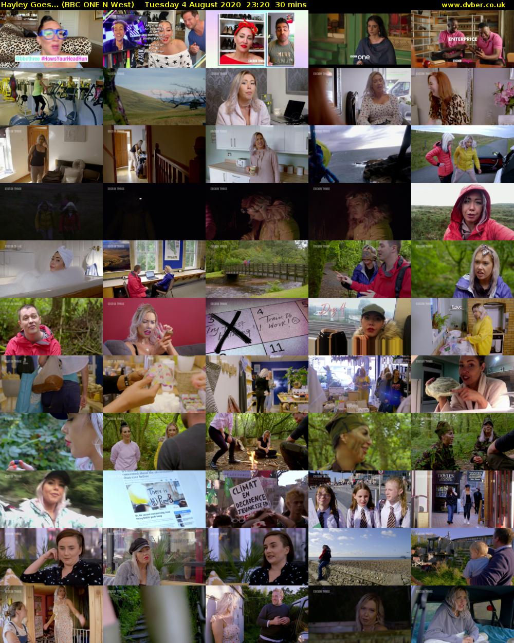 Hayley Goes... (BBC ONE N West) Tuesday 4 August 2020 23:20 - 23:50