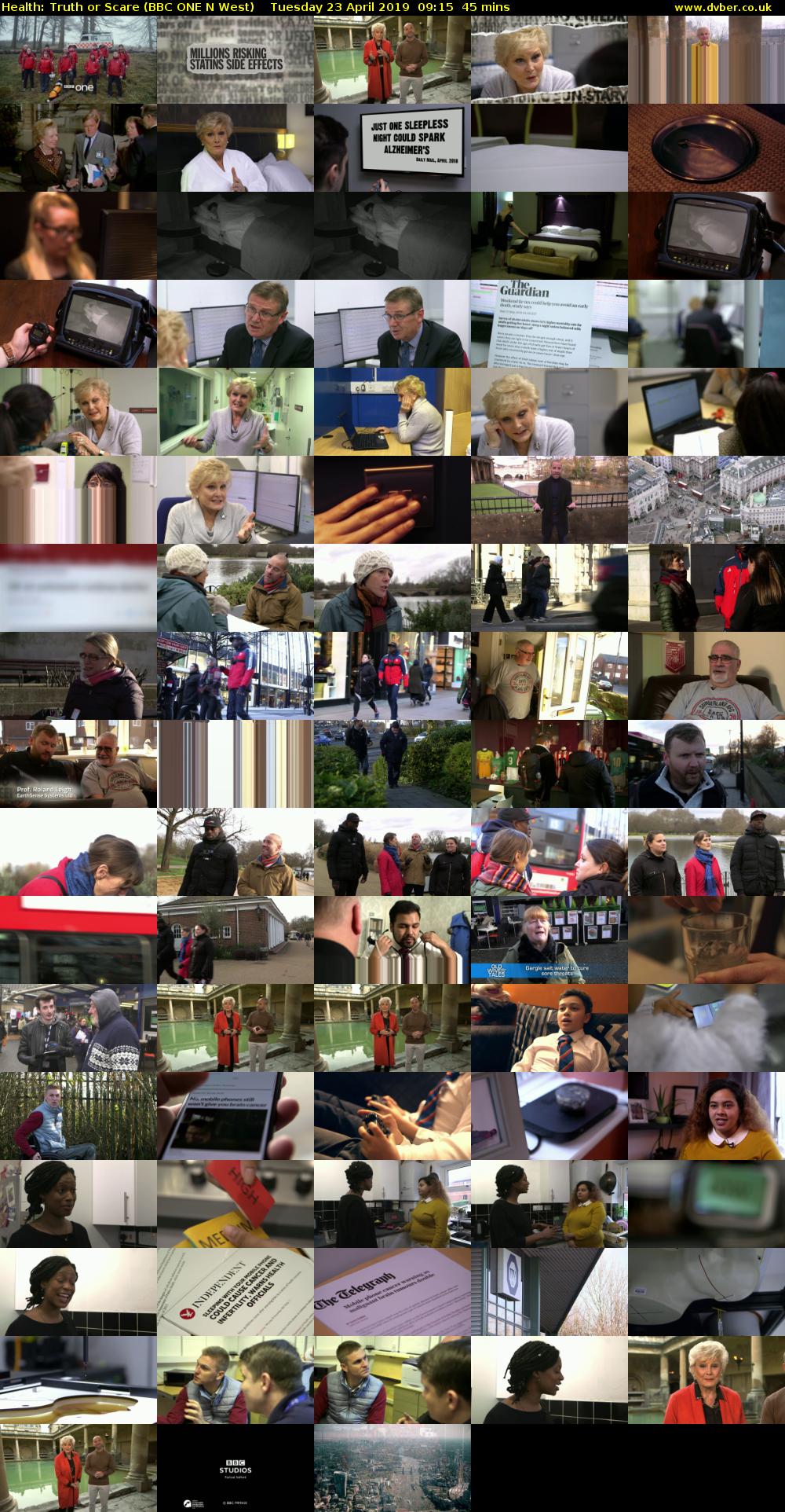 Health: Truth or Scare (BBC ONE N West) Tuesday 23 April 2019 09:15 - 10:00