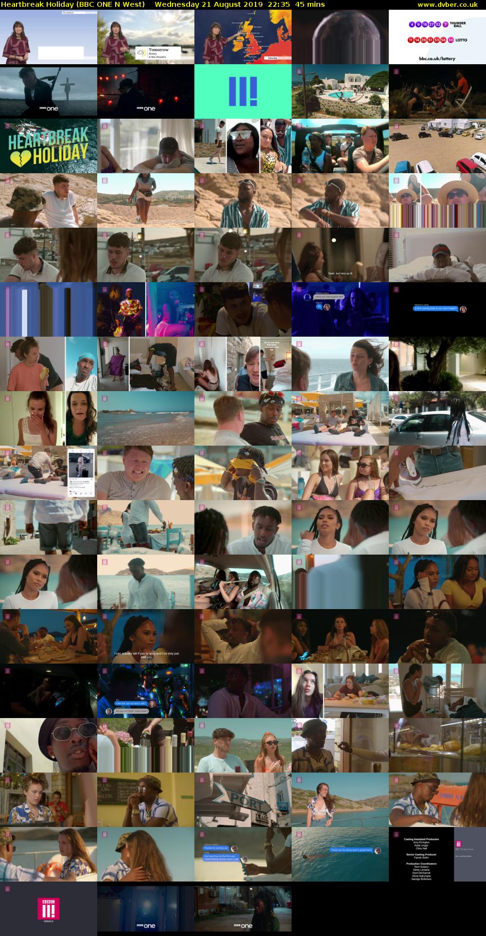 Heartbreak Holiday (BBC ONE N West) Wednesday 21 August 2019 22:35 - 23:20