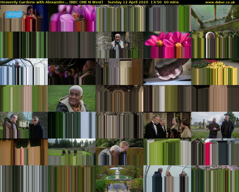 Heavenly Gardens with Alexander... (BBC ONE N West) Sunday 12 April 2020 13:50 - 14:50