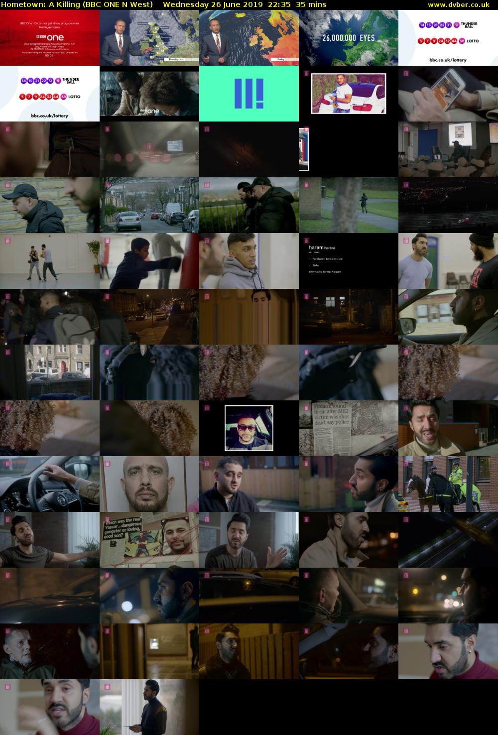 Hometown: A Killing (BBC ONE N West) Wednesday 26 June 2019 22:35 - 23:10