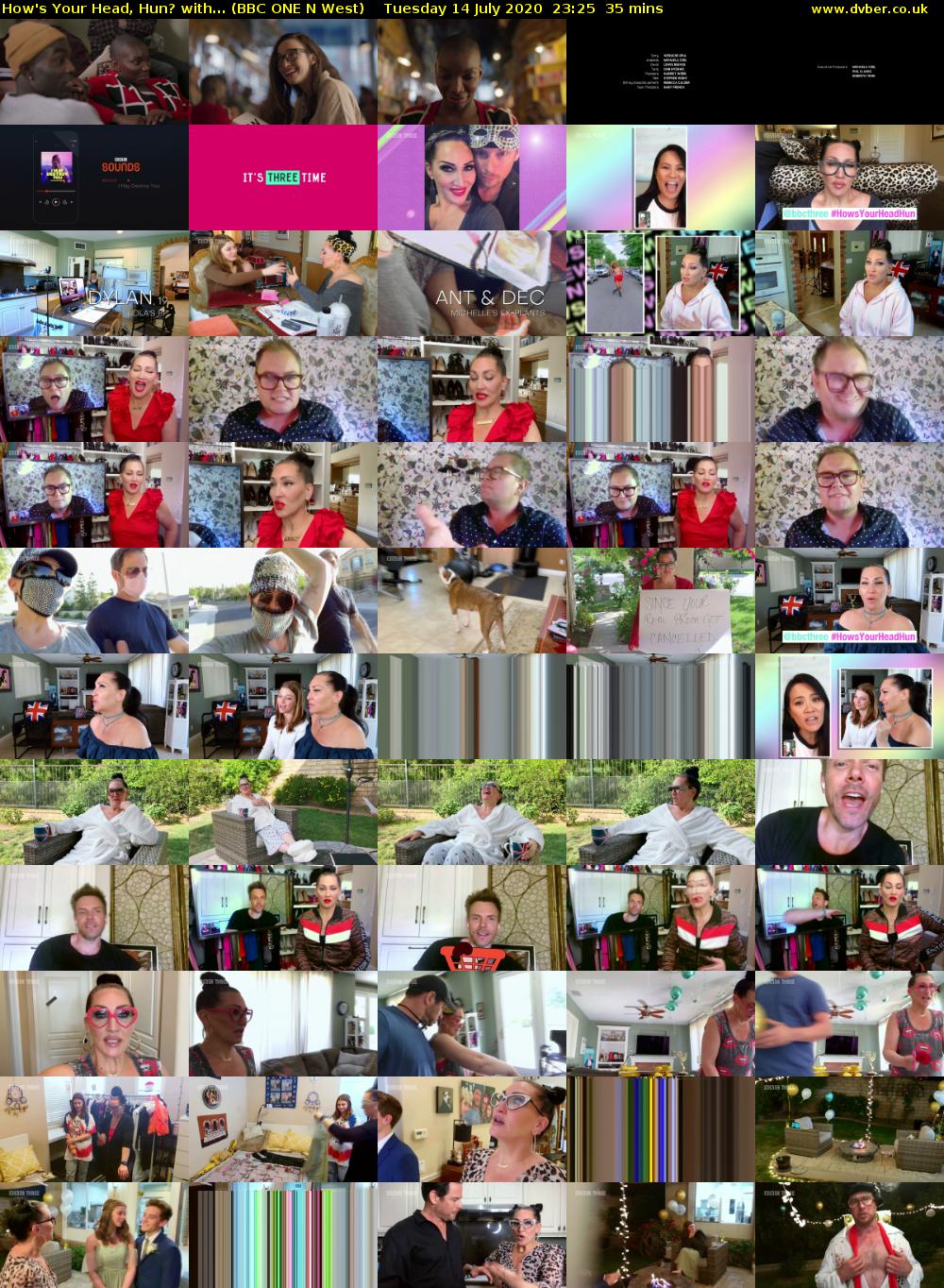 How's Your Head, Hun? with... (BBC ONE N West) Tuesday 14 July 2020 23:25 - 00:00