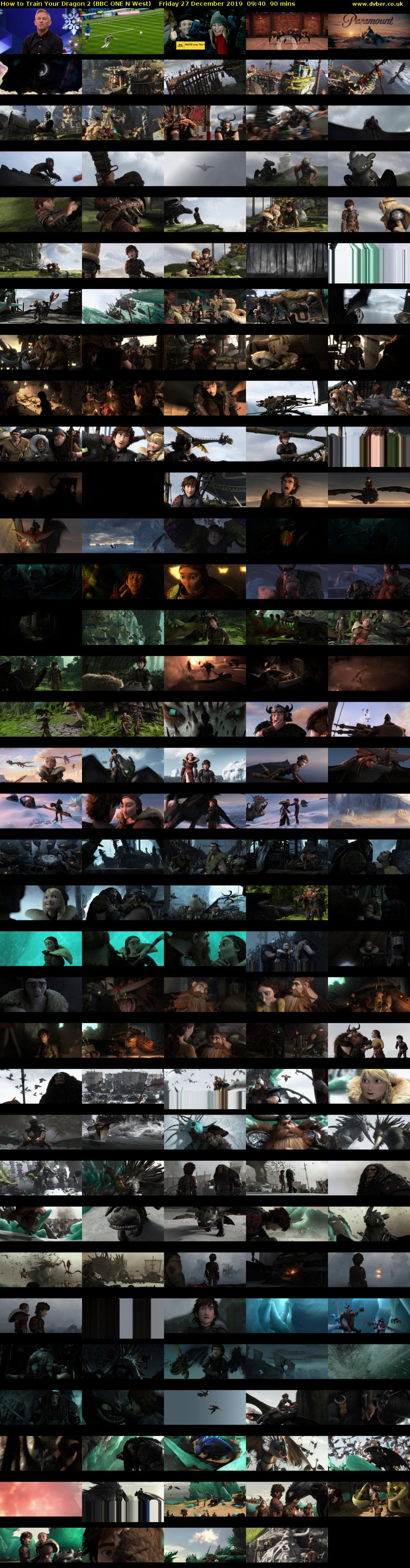 How to Train Your Dragon 2 (BBC ONE N West) Friday 27 December 2019 09:40 - 11:10