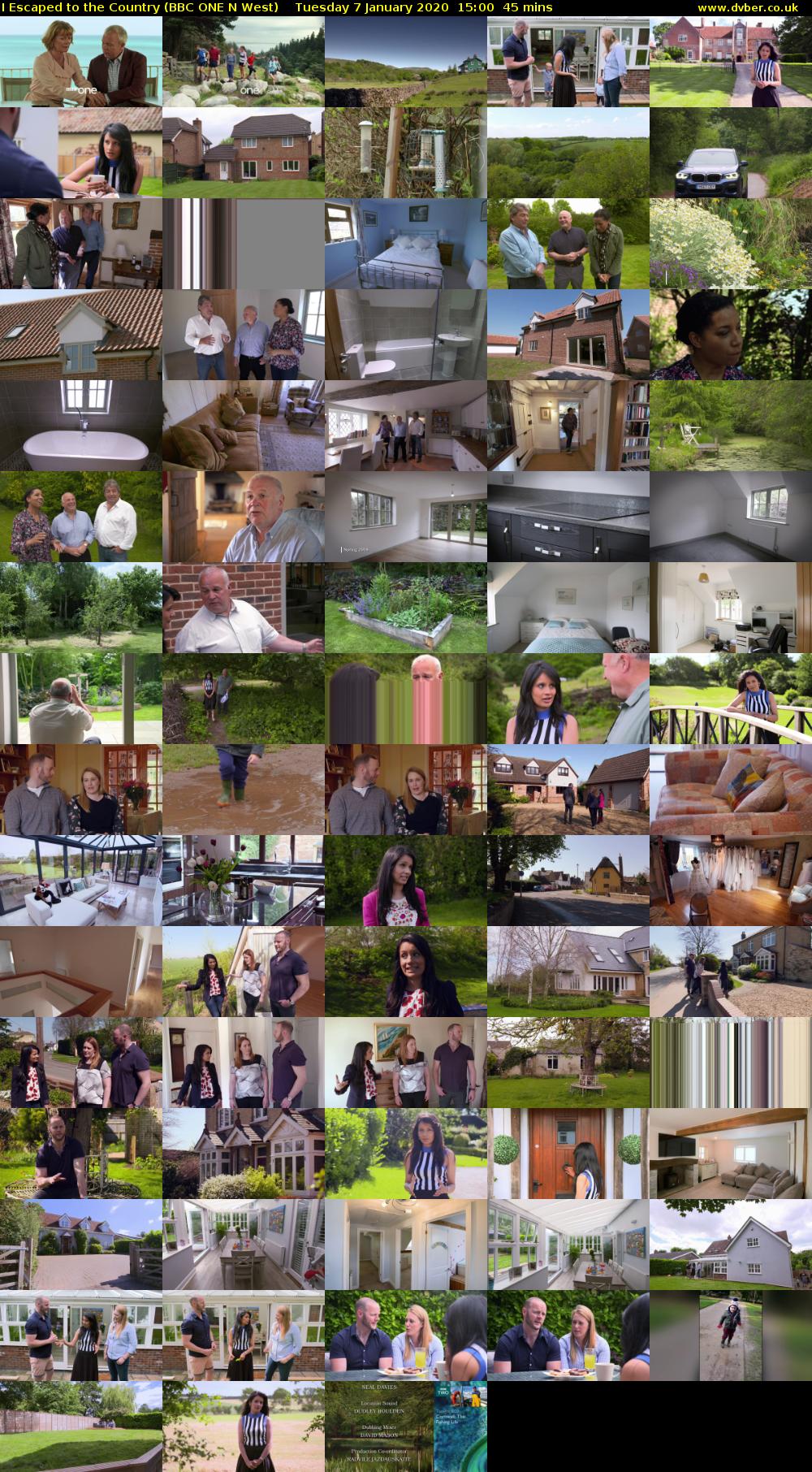 I Escaped to the Country (BBC ONE N West) Tuesday 7 January 2020 15:00 - 15:45