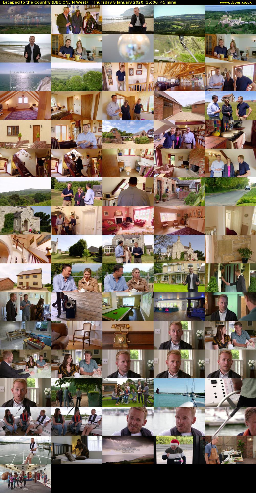 I Escaped to the Country (BBC ONE N West) Thursday 9 January 2020 15:00 - 15:45