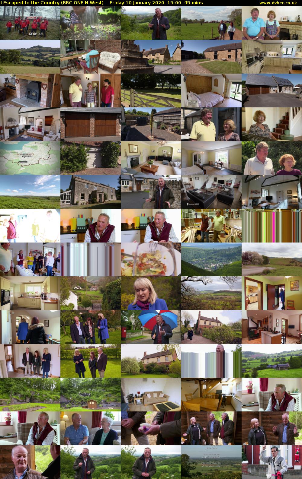 I Escaped to the Country (BBC ONE N West) Friday 10 January 2020 15:00 - 15:45
