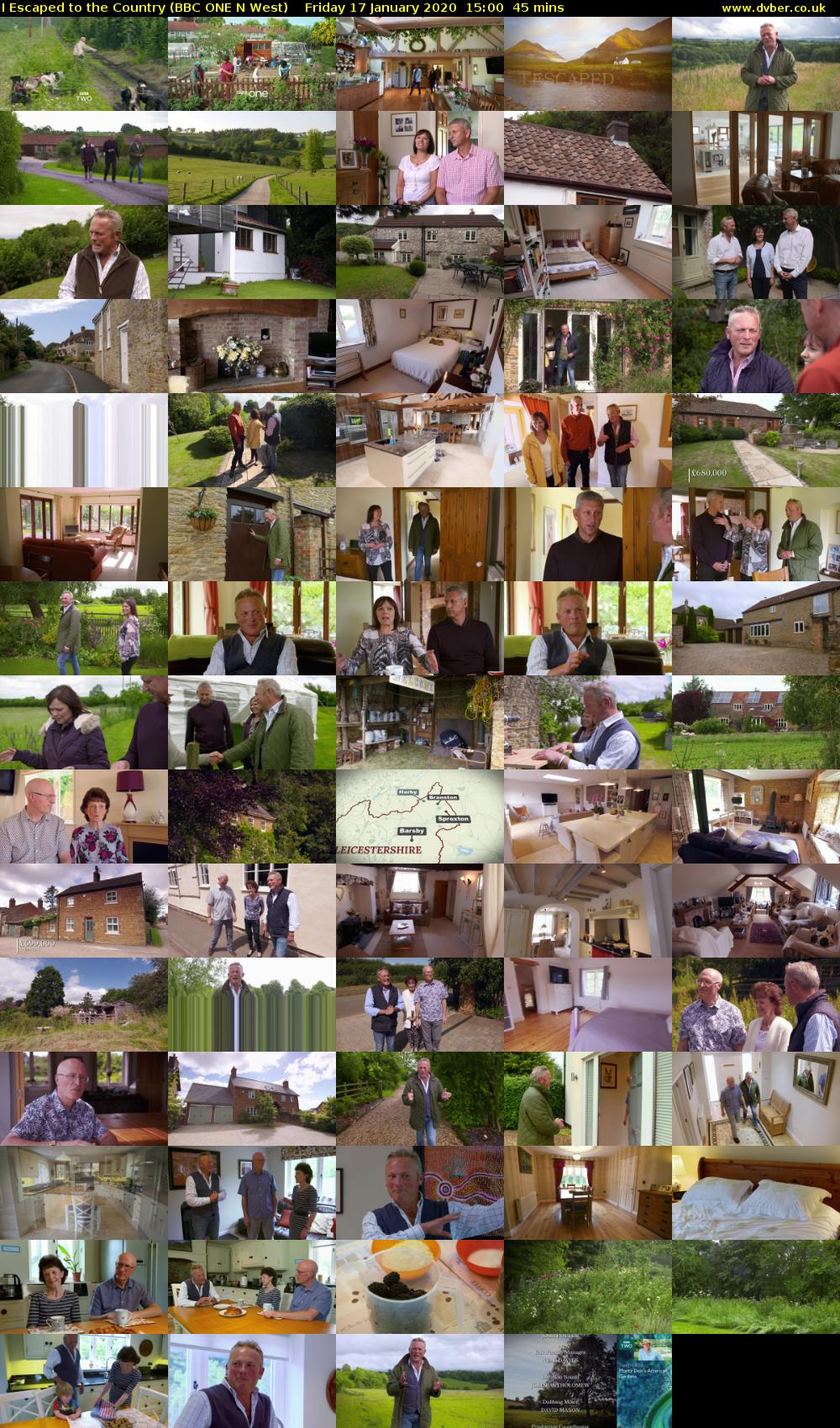 I Escaped to the Country (BBC ONE N West) Friday 17 January 2020 15:00 - 15:45