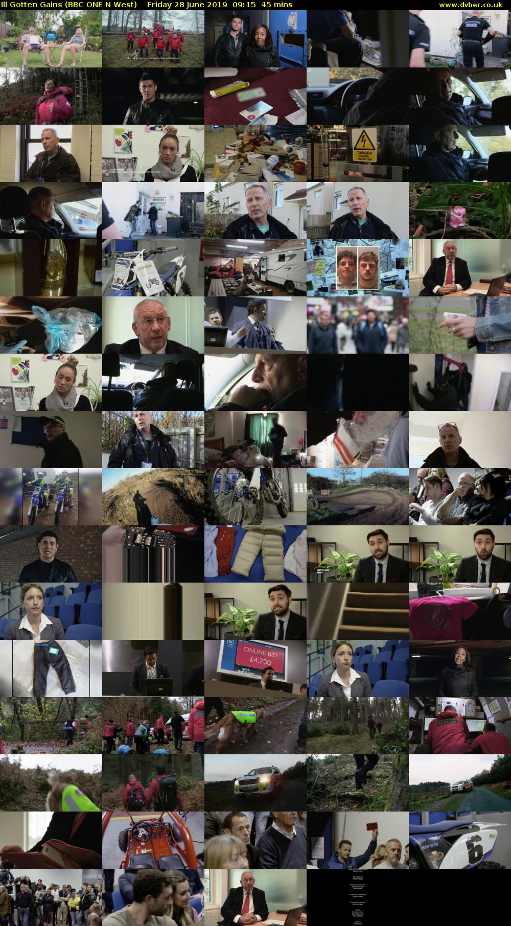 Ill Gotten Gains (BBC ONE N West) Friday 28 June 2019 09:15 - 10:00