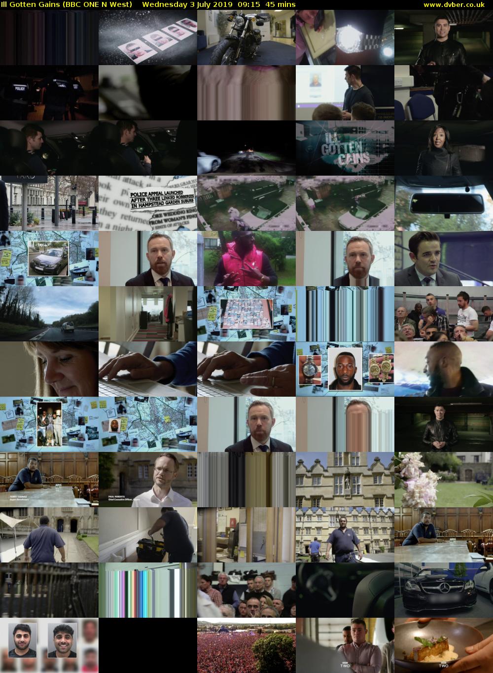 Ill Gotten Gains (BBC ONE N West) Wednesday 3 July 2019 09:15 - 10:00