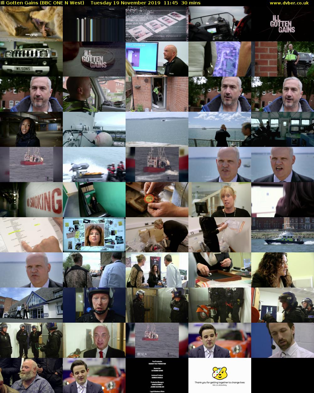 Ill Gotten Gains (BBC ONE N West) Tuesday 19 November 2019 11:45 - 12:15