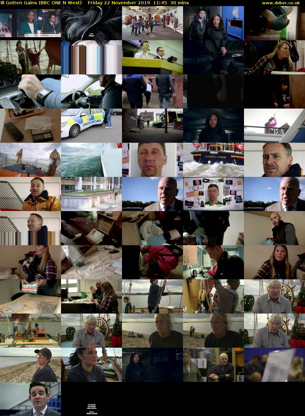Ill Gotten Gains (BBC ONE N West) Friday 22 November 2019 11:45 - 12:15