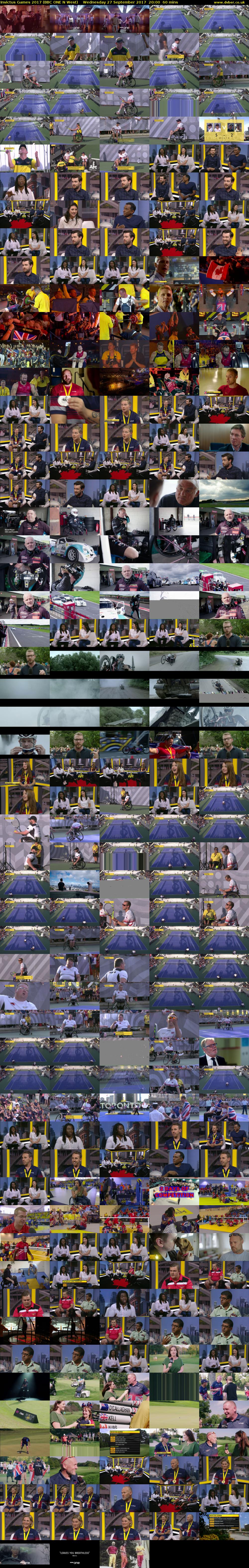 Invictus Games 2017 (BBC ONE N West) Wednesday 27 September 2017 20:00 - 21:00