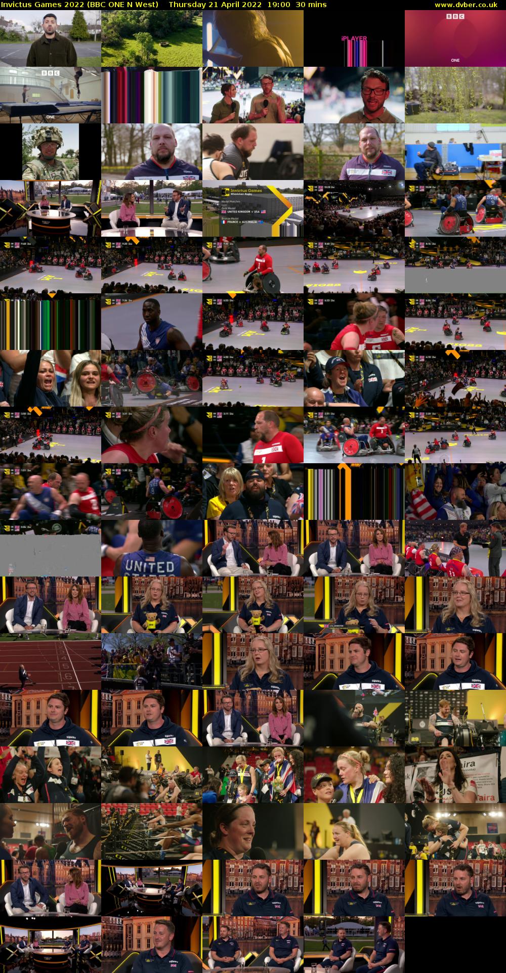 Invictus Games 2022 (BBC ONE N West) Thursday 21 April 2022 19:00 - 19:30