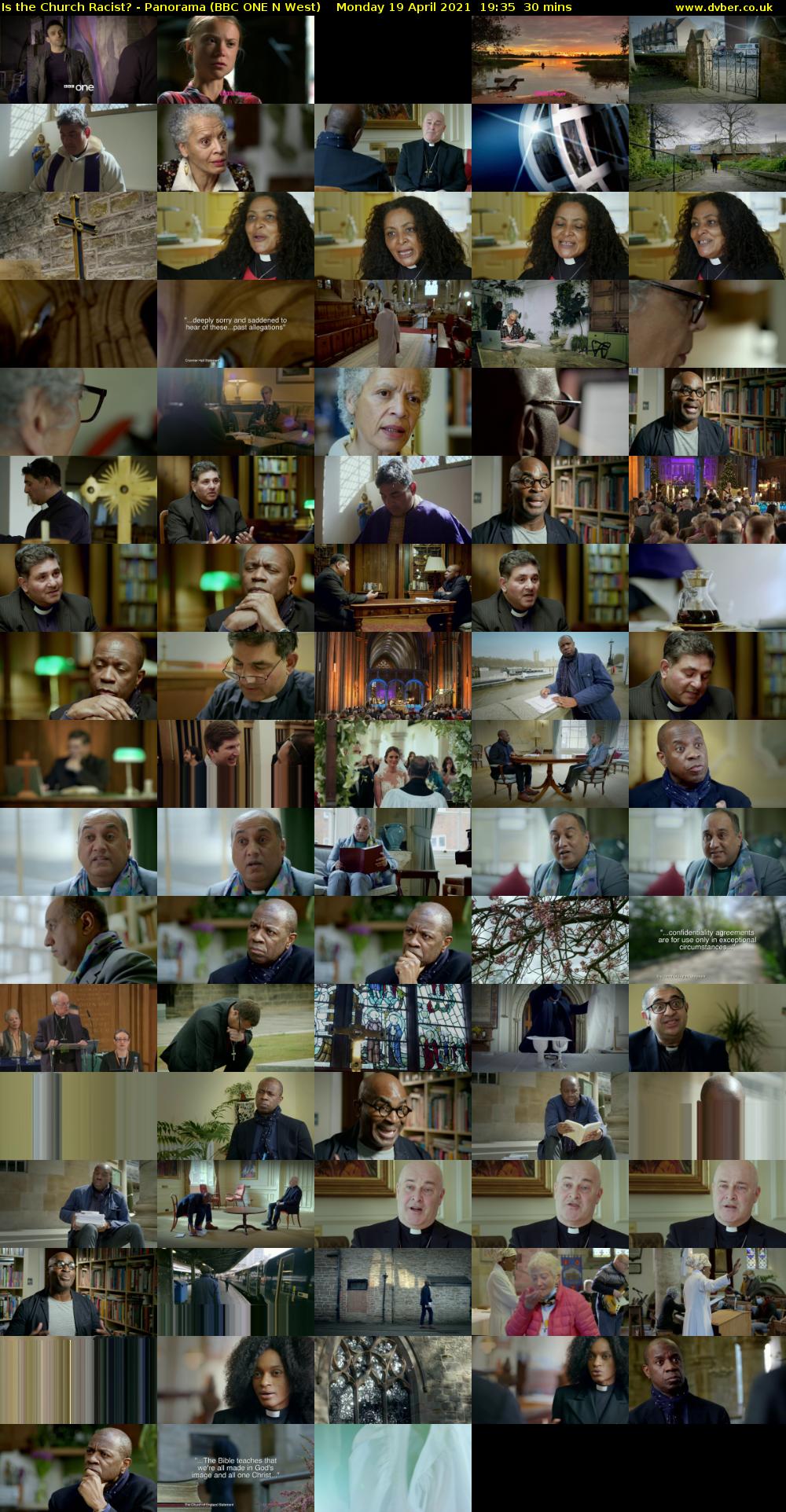 Is the Church Racist? - Panorama (BBC ONE N West) Monday 19 April 2021 19:35 - 20:05