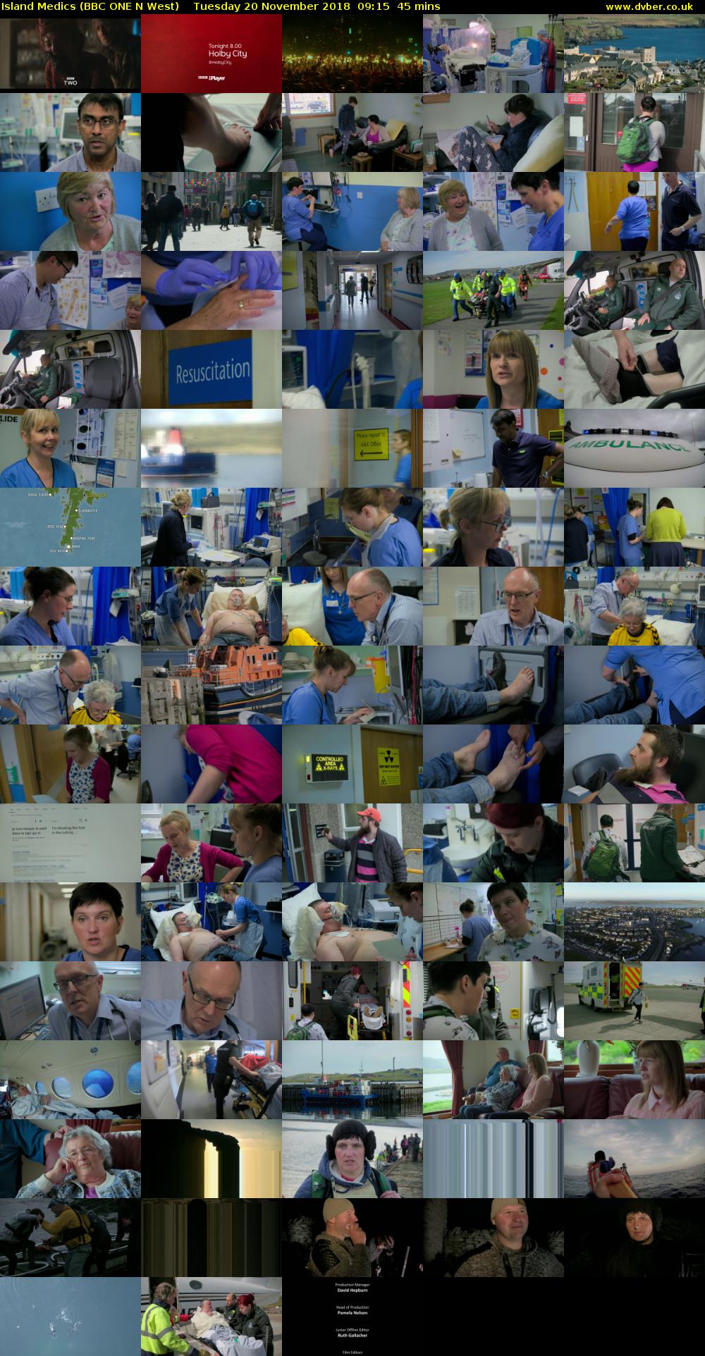 Island Medics (BBC ONE N West) Tuesday 20 November 2018 09:15 - 10:00