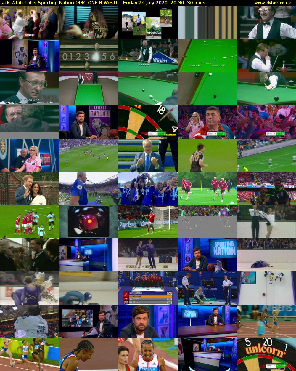 Jack Whitehall's Sporting Nation (BBC ONE N West) Friday 24 July 2020 20:30 - 21:00