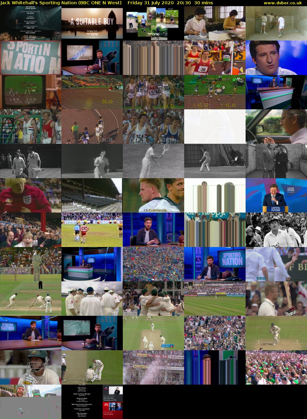Jack Whitehall's Sporting Nation (BBC ONE N West) Friday 31 July 2020 20:30 - 21:00