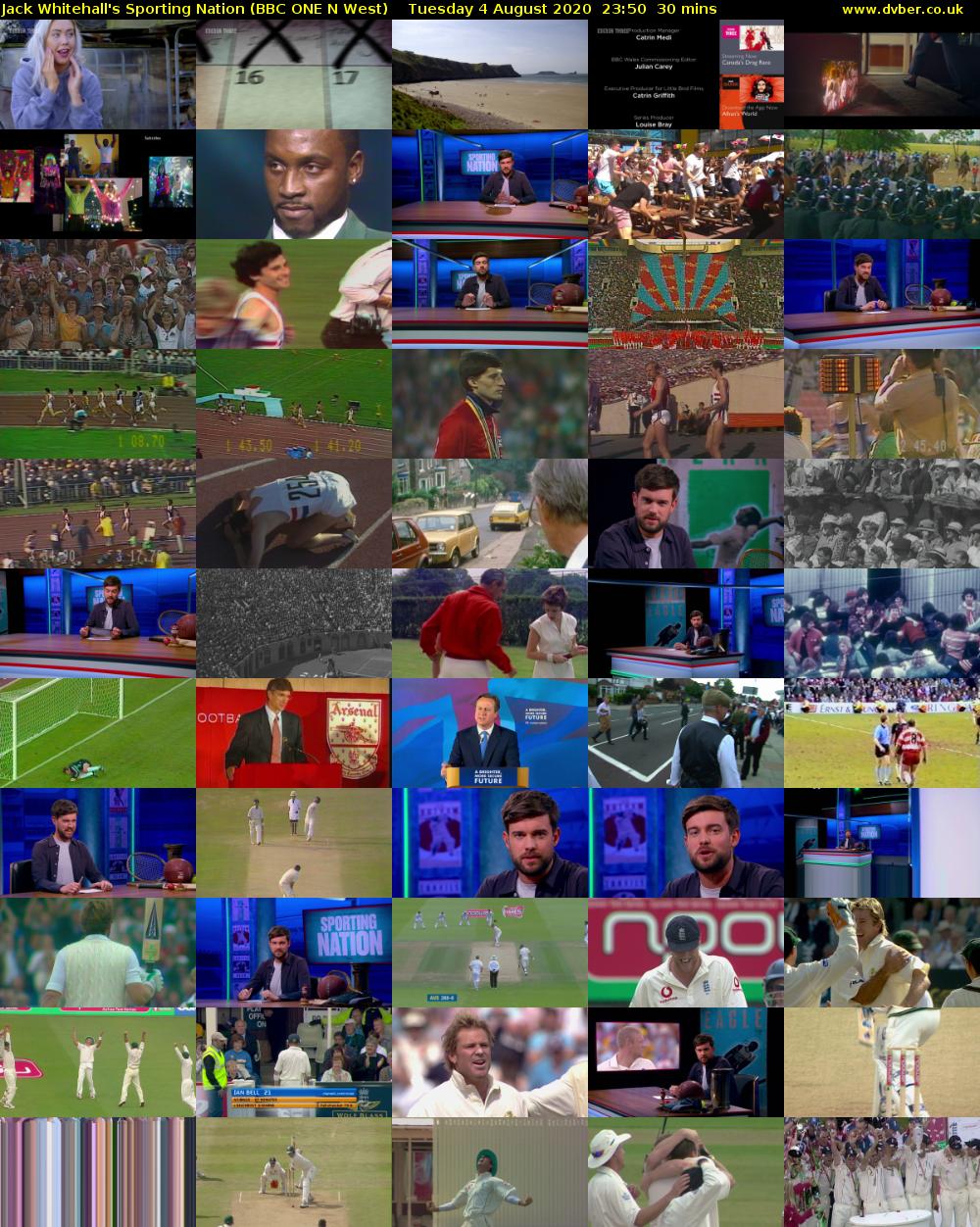 Jack Whitehall's Sporting Nation (BBC ONE N West) Tuesday 4 August 2020 23:50 - 00:20