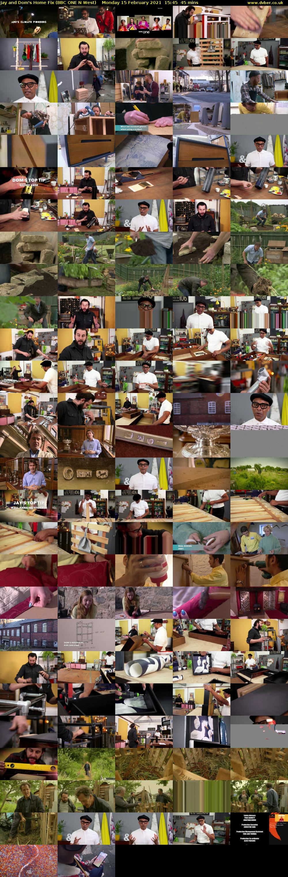 Jay and Dom's Home Fix (BBC ONE N West) Monday 15 February 2021 15:45 - 16:30