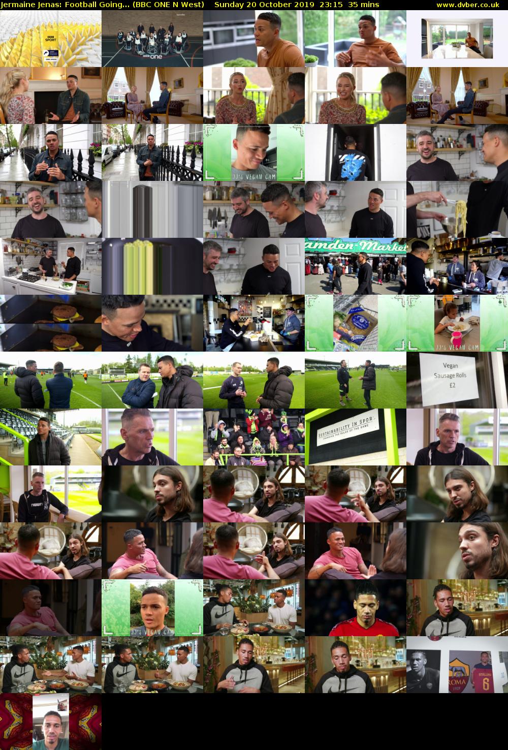 Jermaine Jenas: Football Going... (BBC ONE N West) Sunday 20 October 2019 23:15 - 23:50