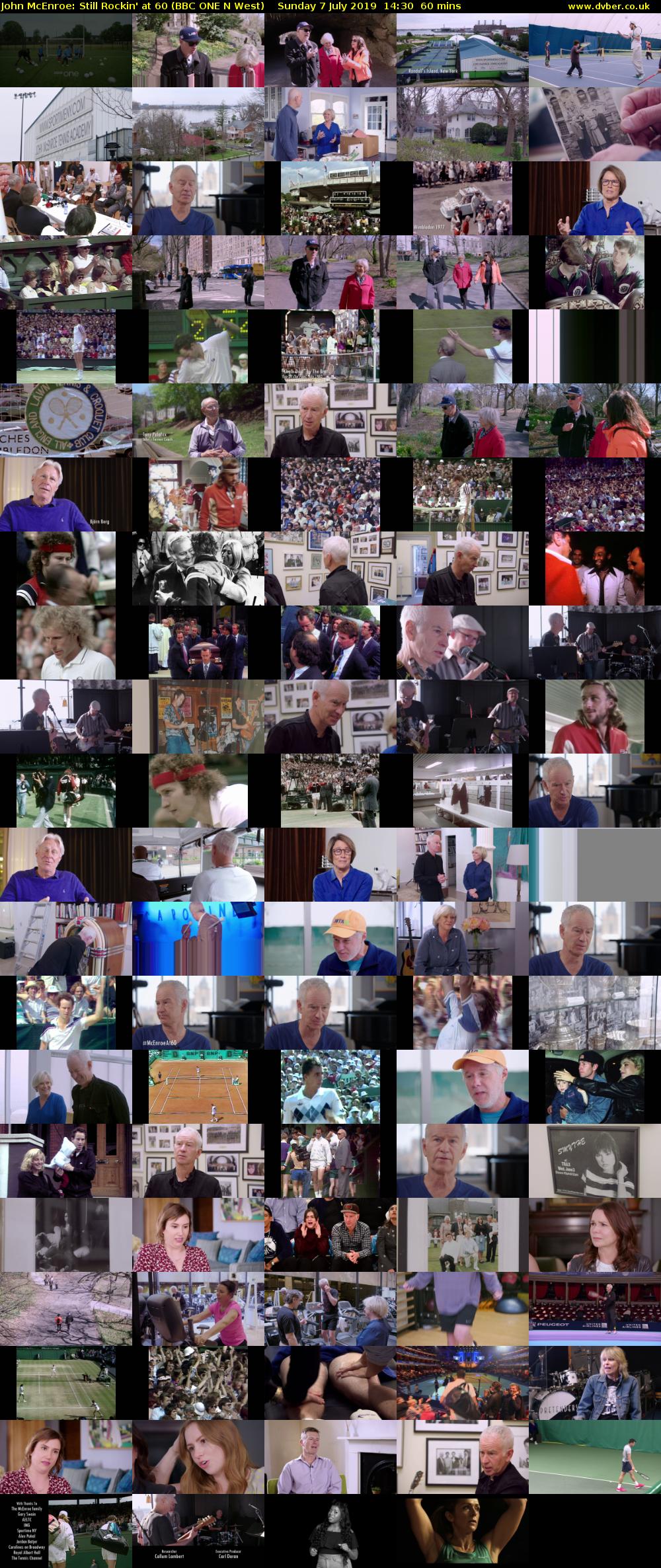 John McEnroe: Still Rockin' at 60 (BBC ONE N West) Sunday 7 July 2019 14:30 - 15:30