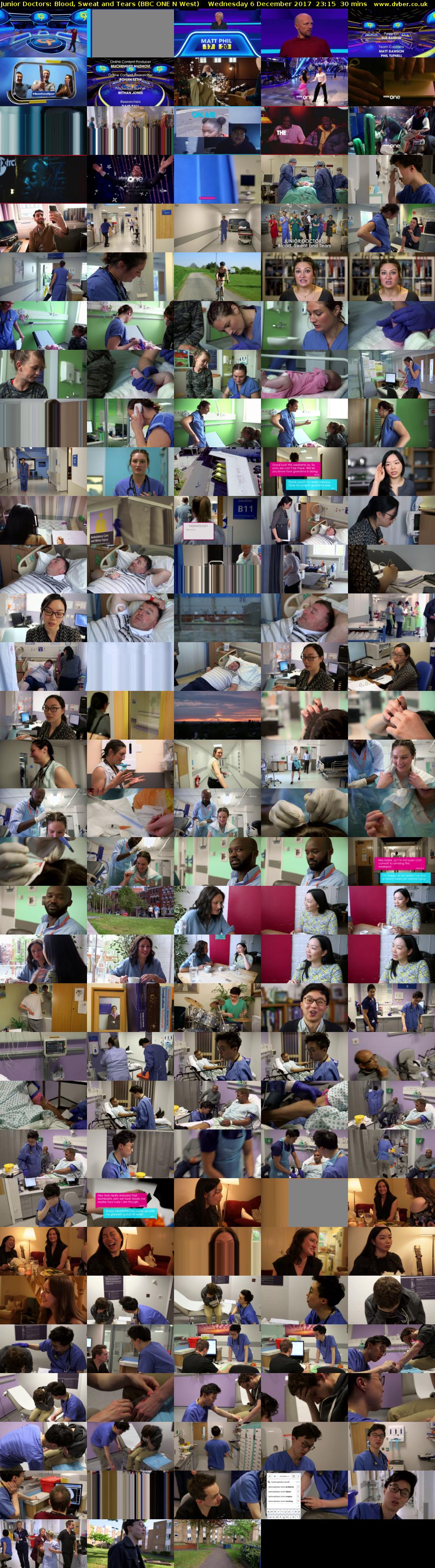 Junior Doctors: Blood, Sweat and Tears (BBC ONE N West) Wednesday 6 December 2017 23:15 - 23:45