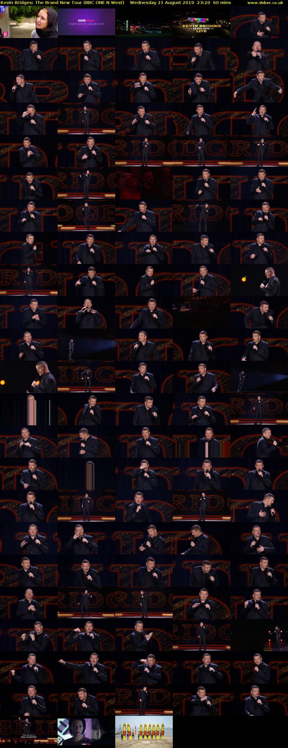 Kevin Bridges: The Brand New Tour (BBC ONE N West) Wednesday 21 August 2019 23:20 - 00:20