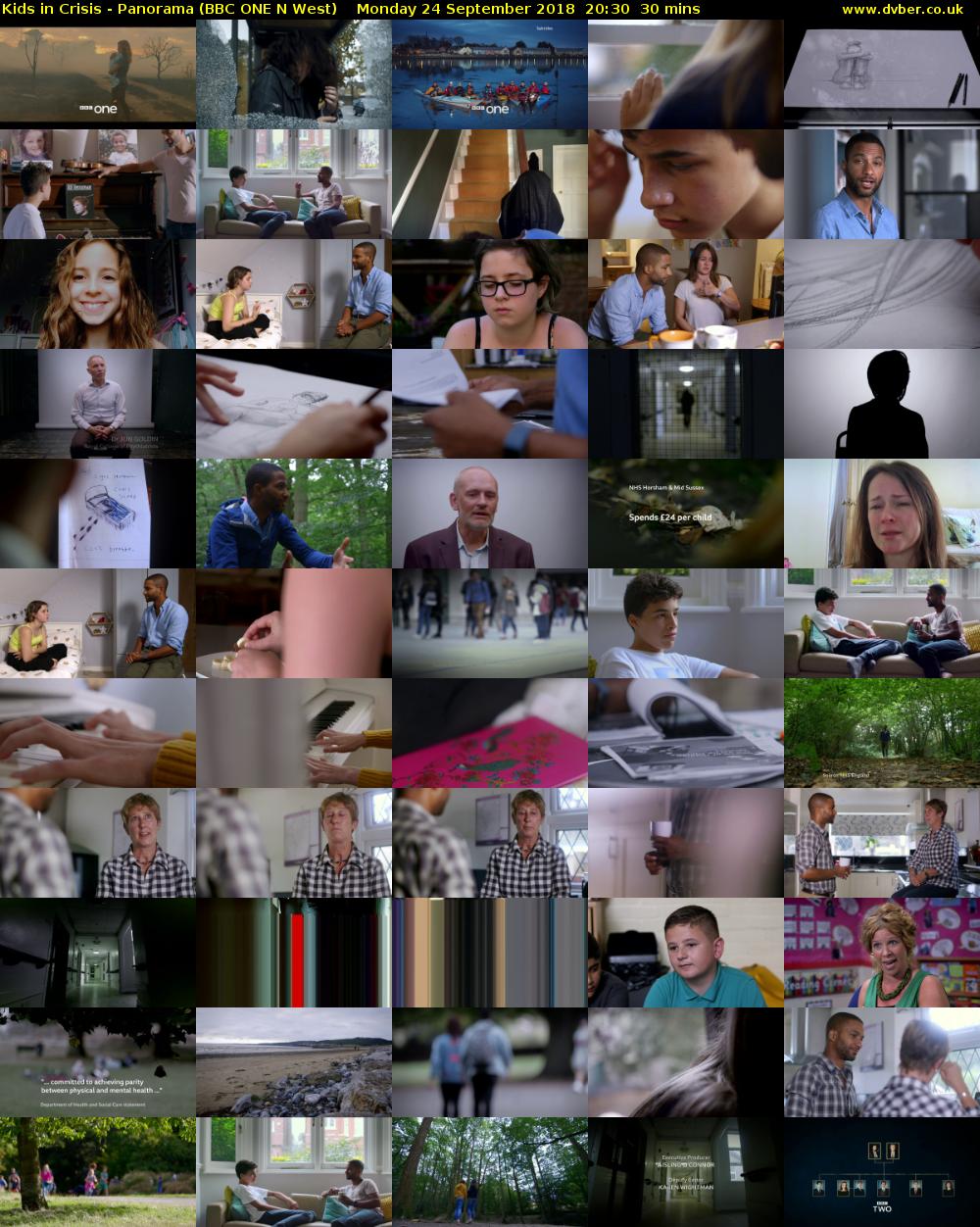 Kids in Crisis - Panorama (BBC ONE N West) Monday 24 September 2018 20:30 - 21:00