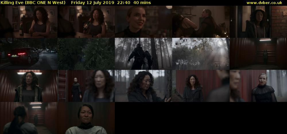 Killing Eve (BBC ONE N West) Friday 12 July 2019 22:40 - 23:20