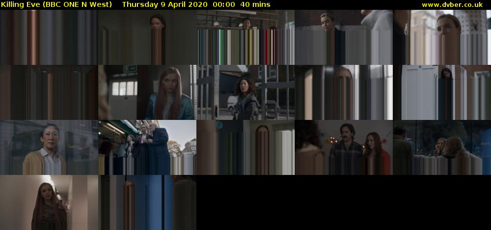Killing Eve (BBC ONE N West) Thursday 9 April 2020 00:00 - 00:40