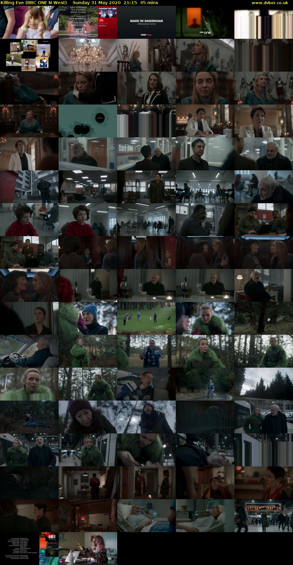 Killing Eve (BBC ONE N West) Sunday 31 May 2020 21:15 - 22:00