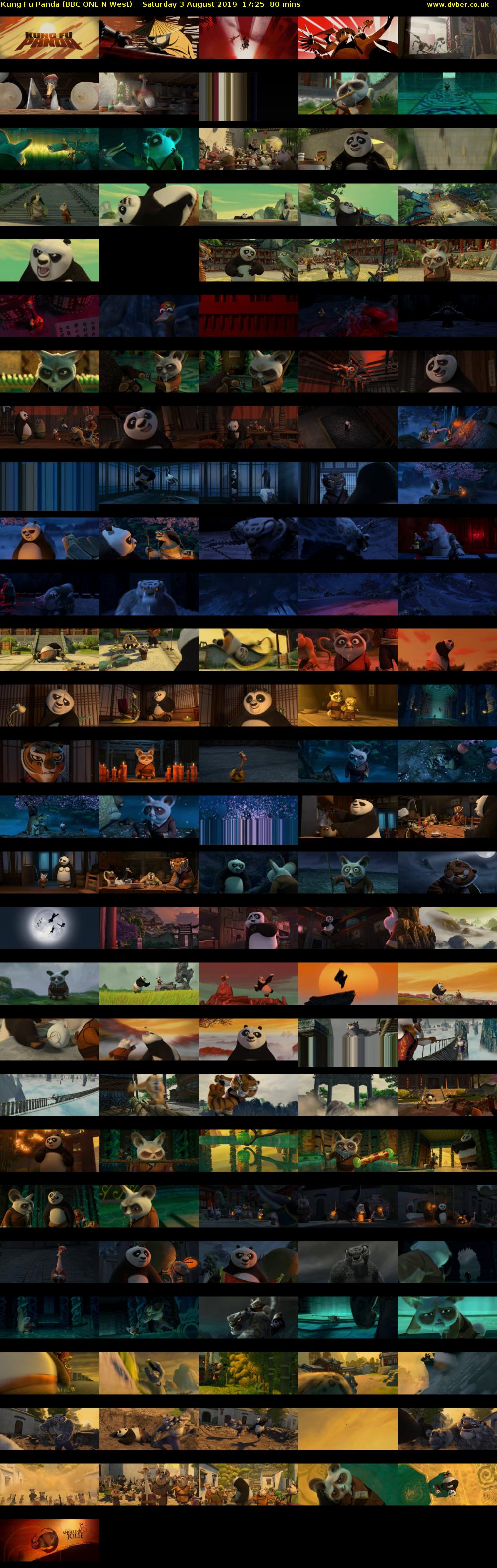Kung Fu Panda (BBC ONE N West) Saturday 3 August 2019 17:25 - 18:45