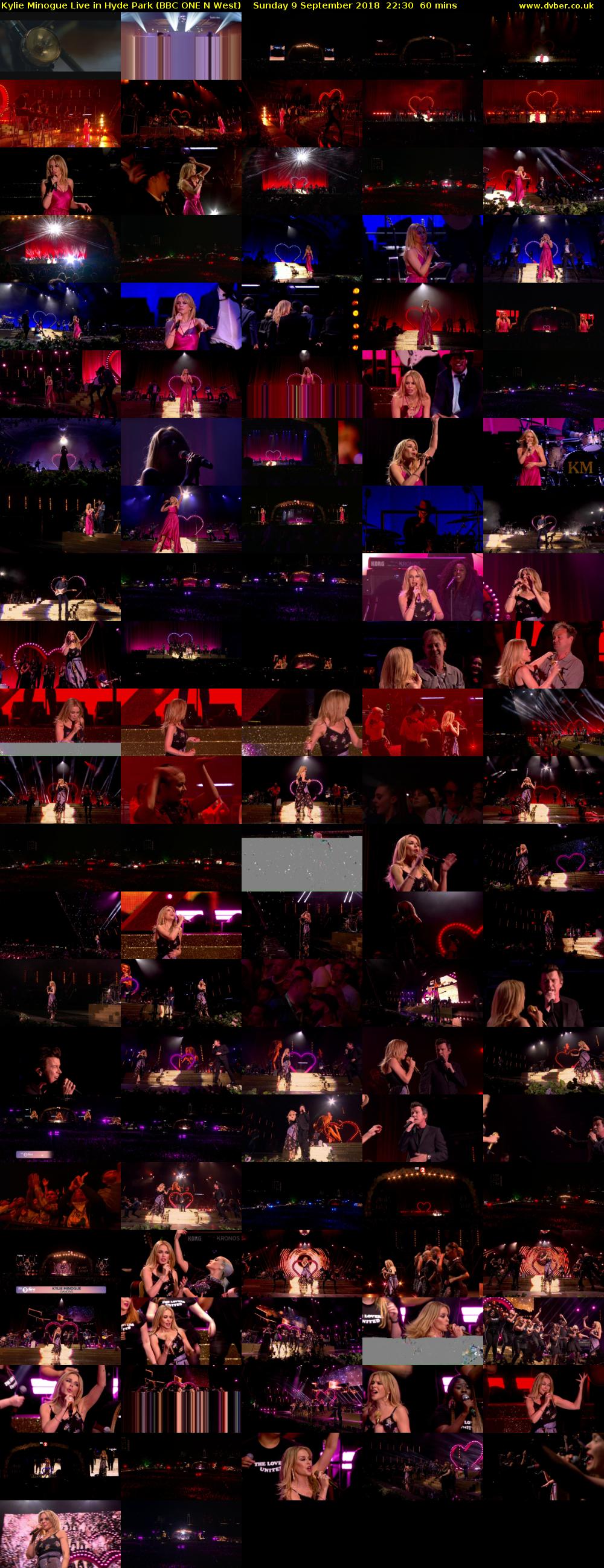 Kylie Minogue Live in Hyde Park (BBC ONE N West) Sunday 9 September 2018 22:30 - 23:30