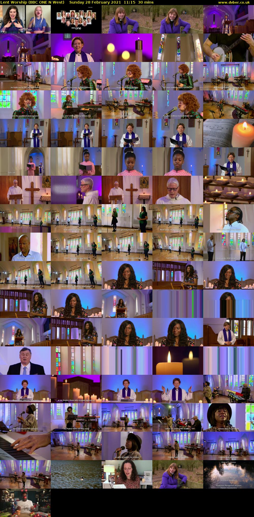 Lent Worship (BBC ONE N West) Sunday 28 February 2021 11:15 - 11:45