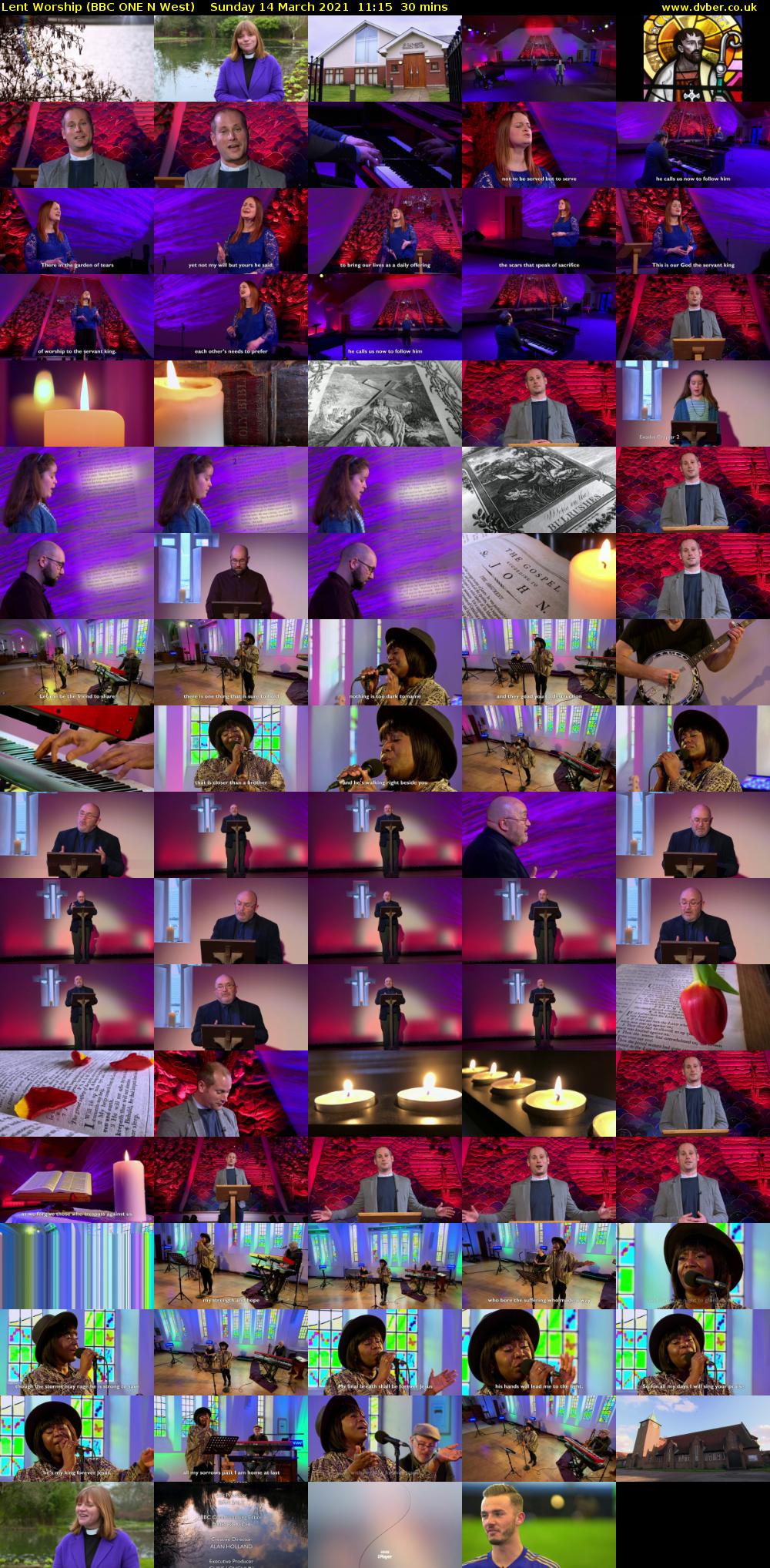 Lent Worship (BBC ONE N West) Sunday 14 March 2021 11:15 - 11:45