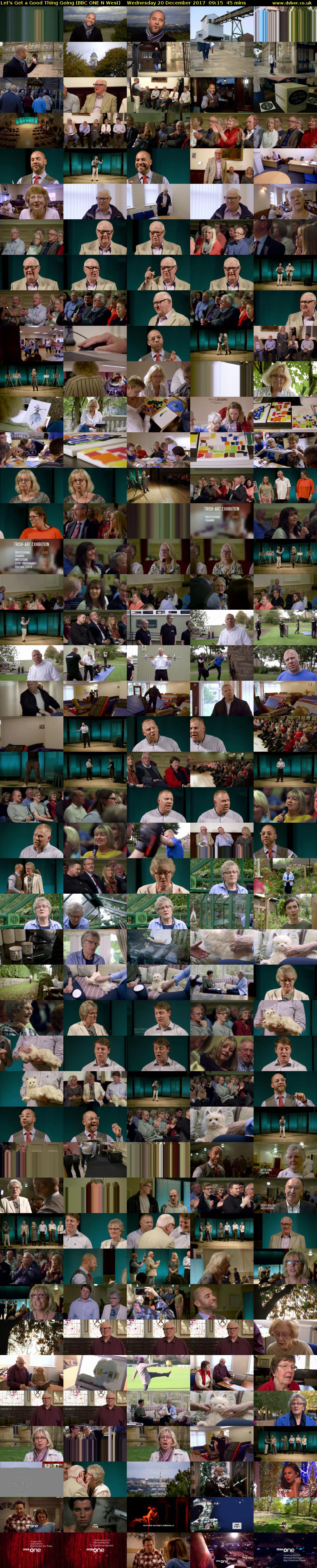 Let's Get a Good Thing Going (BBC ONE N West) Wednesday 20 December 2017 09:15 - 10:00