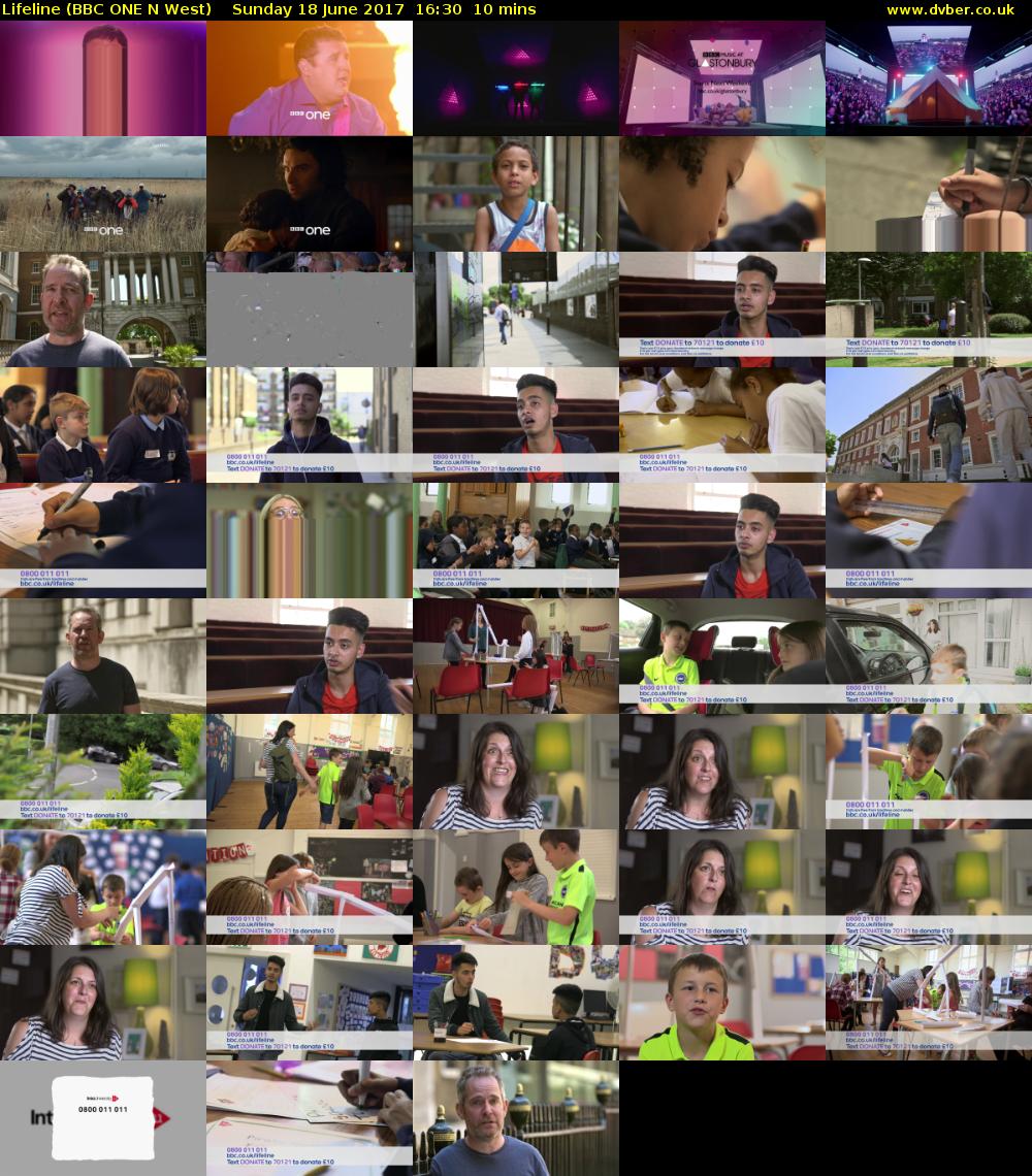 Lifeline (BBC ONE N West) Sunday 18 June 2017 16:30 - 16:40