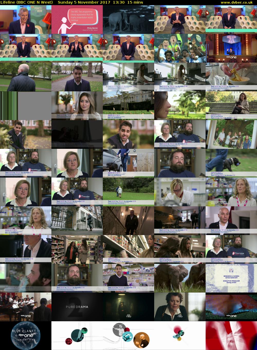 Lifeline (BBC ONE N West) Sunday 5 November 2017 13:30 - 13:45