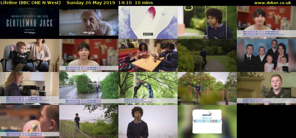 Lifeline (BBC ONE N West) Sunday 26 May 2019 14:10 - 14:20
