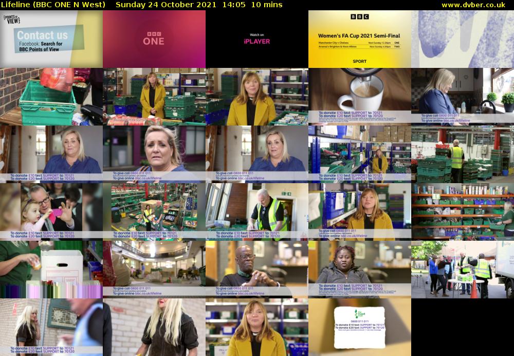 Lifeline (BBC ONE N West) Sunday 24 October 2021 14:05 - 14:15
