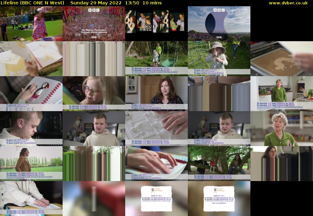 Lifeline (BBC ONE N West) Sunday 29 May 2022 13:50 - 14:00