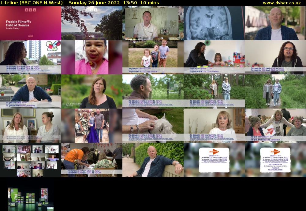 Lifeline (BBC ONE N West) Sunday 26 June 2022 13:50 - 14:00