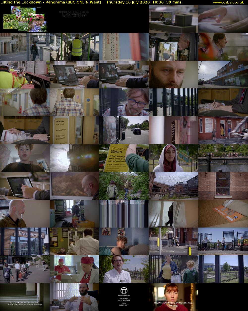 Lifting the Lockdown - Panorama (BBC ONE N West) Thursday 16 July 2020 19:30 - 20:00