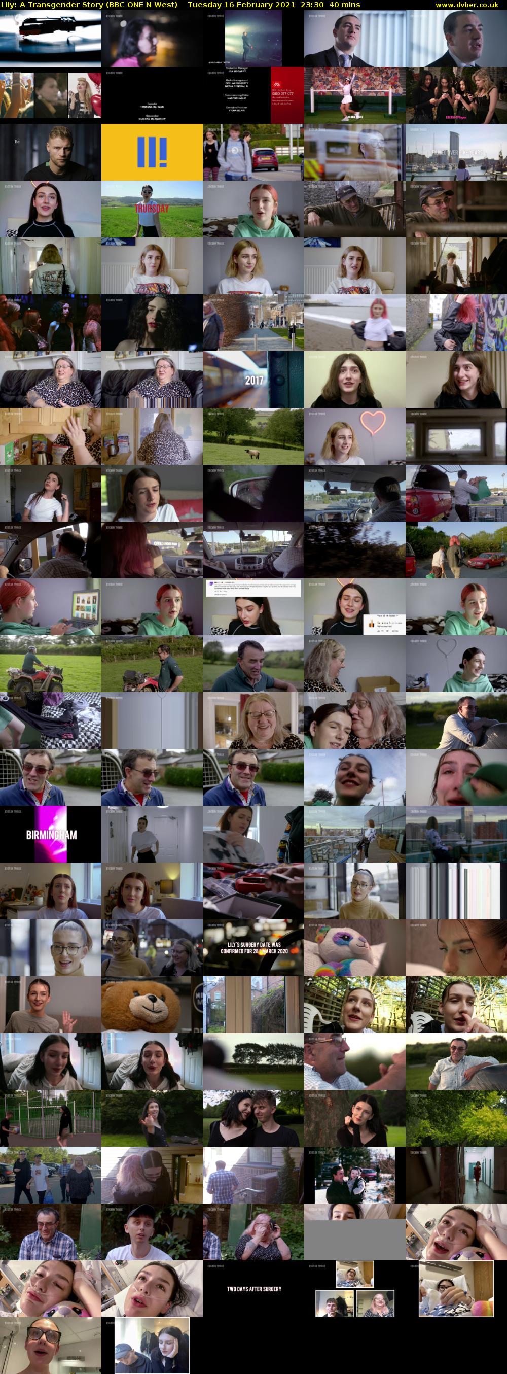 Lily: A Transgender Story (BBC ONE N West) Tuesday 16 February 2021 23:30 - 00:10
