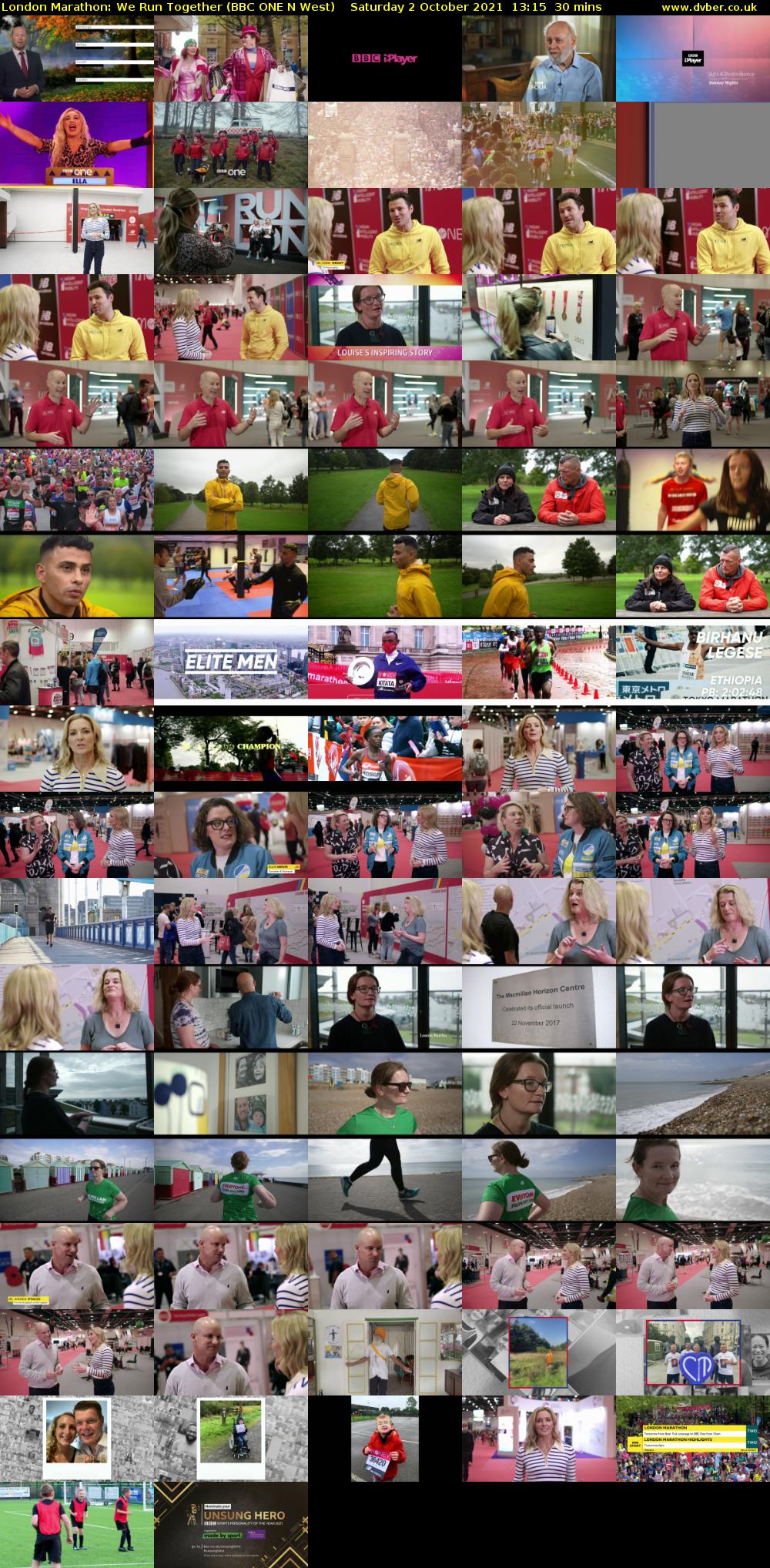 London Marathon: We Run Together (BBC ONE N West) Saturday 2 October 2021 13:15 - 13:45