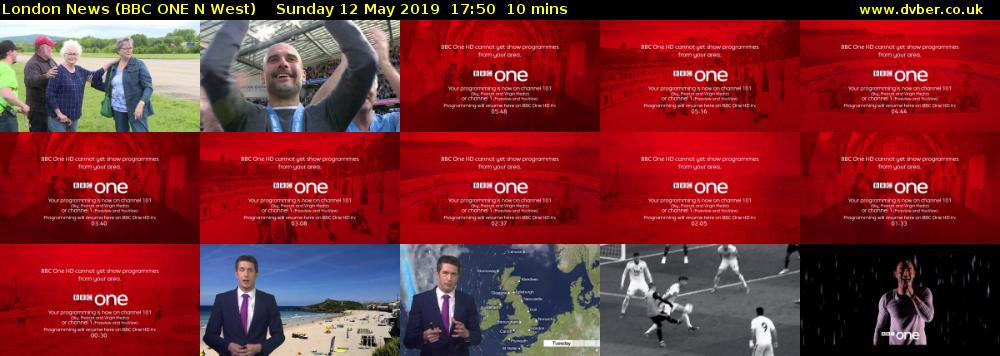 London News (BBC ONE N West) Sunday 12 May 2019 17:50 - 18:00