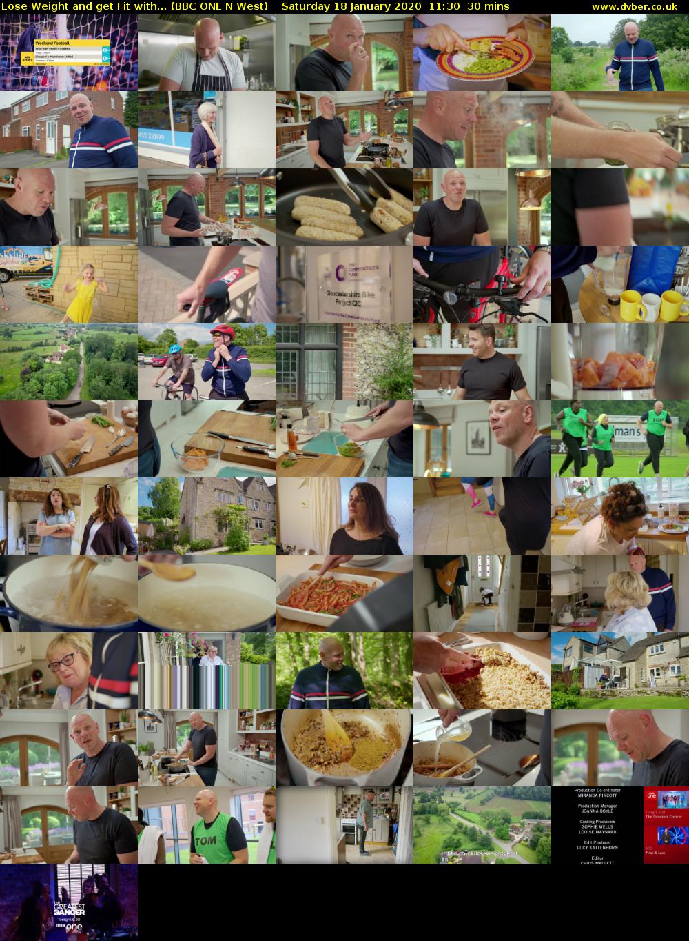 Lose Weight and get Fit with... (BBC ONE N West) Saturday 18 January 2020 11:30 - 12:00